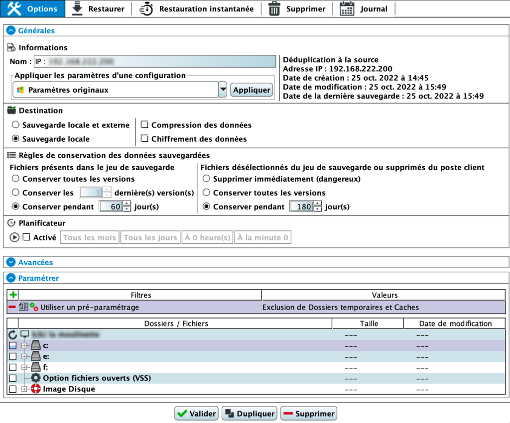 Déduplication à la source | Source-based deduplication