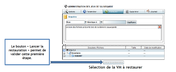 Schema restaurationESX | Nouveau Plugin VMware vSphere