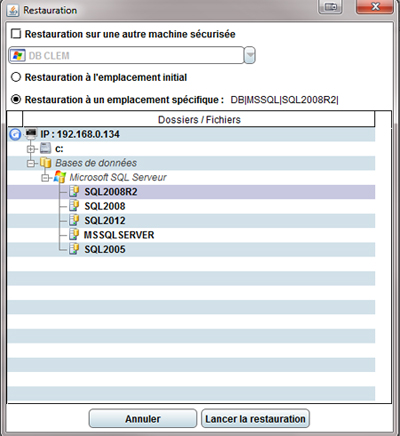 restauration DB small | Nouveau plugin SQL